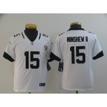 Youth Jacksonville Jaguars #15 Gardner Minshew II White 2019 Vapor Untouchable Stitched NFL Jersey Youth Jacksonville Jaguars #15 Gardner Minshew II White 2019 Vapor Untouchable Stitched NFL Jersey