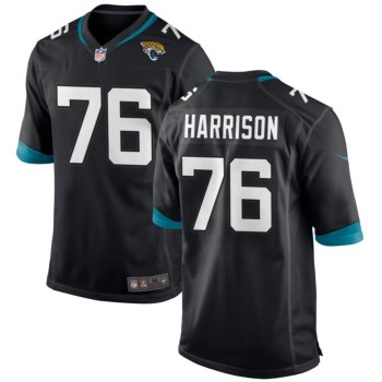 Youth Jacksonville Jaguars #76 Anton Harrison Black 2023 Draft Stitched Jersey Youth Jacksonville Jaguars #76 Anton Harrison Black 2023 Draft Stitched Jersey