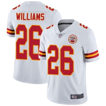 Youth Kansas City Chiefs #26 Damien Williams White Vapor Untouchable Limited Stitched Jersey Youth Kansas City Chiefs #26 Damien Williams White Vapor Untouchable Limited Stitched Jersey