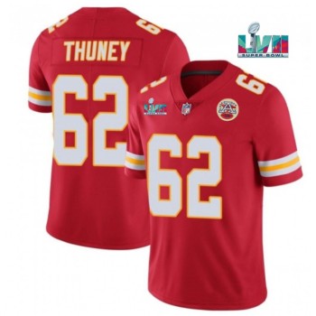 Youth Kansas City Chiefs #62 Joe Thuney Red Super Bowl LVII Patch Vapor Untouchable Limited Stitched Jersey Youth Kansas City Chiefs #62 Joe Thuney Red Super Bowl LVII Patch Vapor Untouchable Limited Stitched Jersey