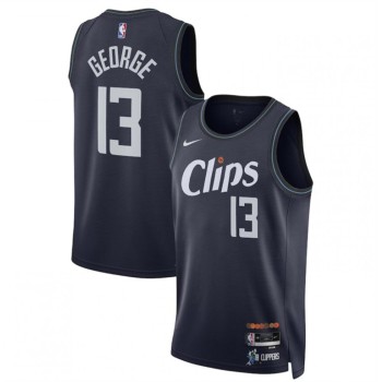 Youth Los Angeles Clippers #13 Paul George Navy City Edition Stitched Basketball Jersey
