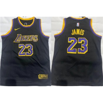 Youth Los Angeles Lakers #23 LeBron James Black Stitched Basketball Jersey Youth Los Angeles Lakers #23 LeBron James Black Stitched Basketball Jersey