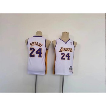 Youth Los Angeles Lakers #24 Kobe Bryant White Stitched Basketball Jersey Youth Los Angeles Lakers #24 Kobe Bryant White Stitched Basketball Jersey