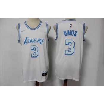 Youth Los Angeles Lakers #3 Anthony Davis #3 Anthony Davis 2020/21 White City Edition Stitched Jersey Youth Los Angeles Lakers #3 Anthony Davis #3 Anthony Davis 2020/21 White City Edition Stitched Jersey