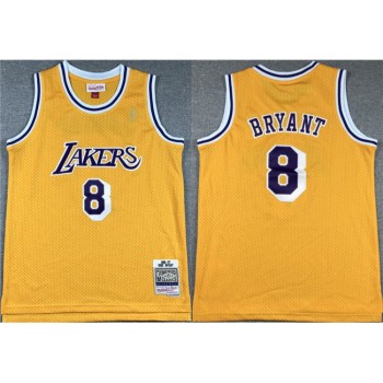 Youth Los Angeles Lakers #8 Kobe Bryant Yellow Stitched Basketball Jersey Youth Los Angeles Lakers #8 Kobe Bryant Yellow Stitched Basketball Jersey