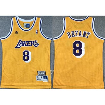 Youth Los Angeles Lakers #8 Kobe Bryant Yellow Stitched Basketball Jersey Youth Los Angeles Lakers #8 Kobe Bryant Yellow Stitched Basketball Jersey