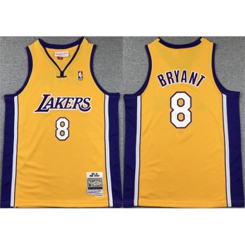 Youth Los Angeles Lakers #8 Kobe Bryant Yellow Stitched Basketball Jersey Youth Los Angeles Lakers #8 Kobe Bryant Yellow Stitched Basketball Jersey
