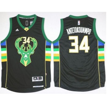 Youth Milwaukee Bucks #34 Giannis Antetokounmpo Black Alternate Stitched Basketball Jersey Youth Milwaukee Bucks #34 Giannis Antetokounmpo Black Alternate Stitched Basketball Jersey
