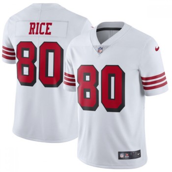 Youth NFL San Francisco 49ers #80 Jerry Rice White Vapor Untouchable Limited Stitched Jersey Youth NFL San Francisco 49ers #80 Jerry Rice White Vapor Untouchable Limited Stitched Jersey