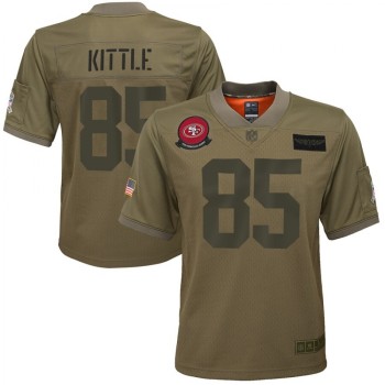 Youth NFL San Francisco 49ers #85 George Kittle 2019 Camo Salute To Service Limited Stitched Jersey Youth NFL San Francisco 49ers #85 George Kittle 2019 Camo Salute To Service Limited Stitched Jersey
