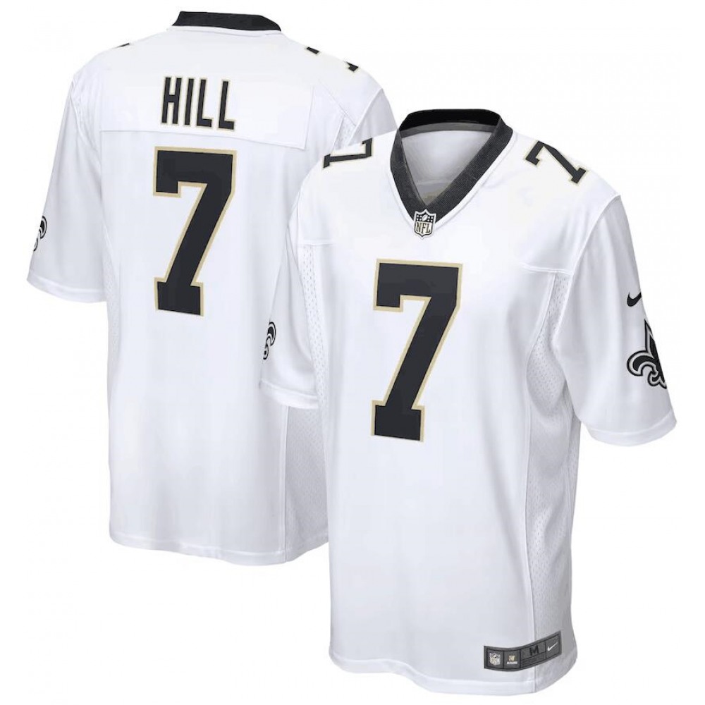 Youth New Orleans Saints #7 Taysom Hill White Limited Stitched Game Jersey