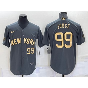 Youth New York Yankees #99 Aaron Judge 2022 All-Star Charcoal Stitched Jersey Youth New York Yankees #99 Aaron Judge 2022 All-Star Charcoal Stitched Jersey