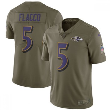 Youth Baltimore Ravens #5 Joe Flacco Olive Salute to Service Limited Stitched NFL Jersey Youth Baltimore Ravens #5 Joe Flacco Olive Salute to Service Limited Stitched NFL Jersey