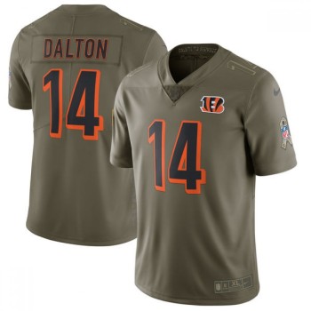 Youth Cincinnati Bengals #14 Andy Dalton Olive Salute To Service Limited Stitched NFL Jersey Youth Cincinnati Bengals #14 Andy Dalton Olive Salute To Service Limited Stitched NFL Jersey