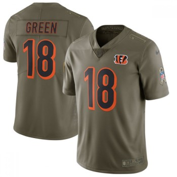 Youth Cincinnati Bengals #18 A.J. Green Olive Salute To Service Limited Stitched NFL Jersey Youth Cincinnati Bengals #18 A.J. Green Olive Salute To Service Limited Stitched NFL Jersey