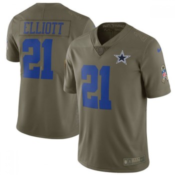Youth Dallas Cowboys #21 Ezekiel Elliott Olive Salute to Service Limited Stitched NFL Jersey Youth Dallas Cowboys #21 Ezekiel Elliott Olive Salute to Service Limited Stitched NFL Jersey