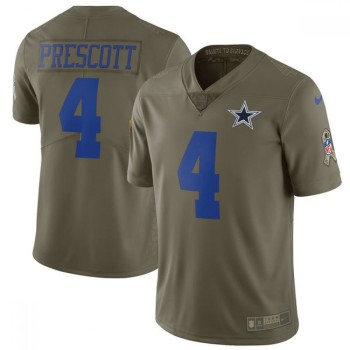 Youth Dallas Cowboys #4 Dak Prescott Olive Salute to Service Limited Stitched NFL Jersey Youth Dallas Cowboys #4 Dak Prescott Olive Salute to Service Limited Stitched NFL Jersey