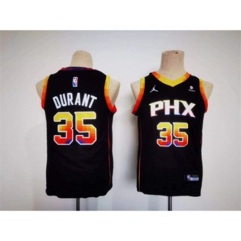 Youth Phoenix Suns #35 Kevin Durant Black 2022/23 Statement Edition Stitched Basketball Jersey