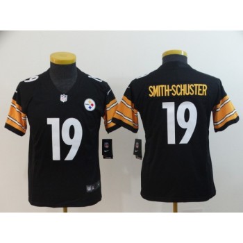 Youth Pittsburgh Steelers #19 JuJu Smith-Schuster Black Vapor Untouchable Limited Stitched NFL Jersey Youth Pittsburgh Steelers #19 JuJu Smith-Schuster Black Vapor Untouchable Limited Stitched NFL Jersey
