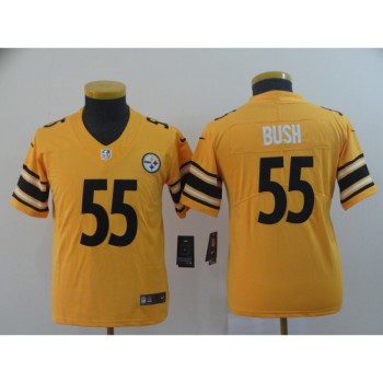 Youth Pittsburgh Steelers #55 Devin Bush 2019 Gold Inverted Legend Stitched NFL Jersey Youth Pittsburgh Steelers #55 Devin Bush 2019 Gold Inverted Legend Stitched NFL Jersey