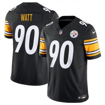 Youth Pittsburgh Steelers #90 T. J. Watt Black 2023 F.U.S.E. Vapor Untouchable Limited Stitched Football Jersey Youth Pittsburgh Steelers #90 T. J. Watt Black 2023 F.U.S.E. Vapor Untouchable Limited Stitched Football Jersey
