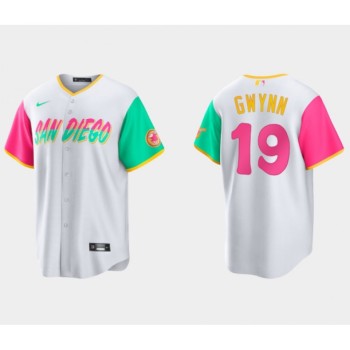 Youth San Diego Padres #19 Tony Gwynn 2022 White City Connect Stitched Baseball Jersey