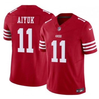 Youth San Francisco 49ers #11 Brandon Aiyuk Red 2023 F.U.S.E. Vapor Limited Stitched Football Jersey Youth San Francisco 49ers #11 Brandon Aiyuk Red 2023 F.U.S.E. Vapor Limited Stitched Football Jersey