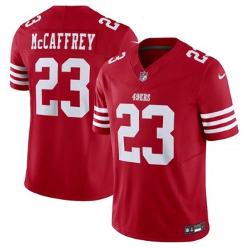 Youth San Francisco 49ers #23 Christian McCaffrey Red 2023 F.U.S.E. Vapor Untouchable Limited Stitched Football Jersey Youth San Francisco 49ers #23 Christian McCaffrey Red 2023 F.U.S.E. Vapor Untouchable Limited Stitched Football Jersey