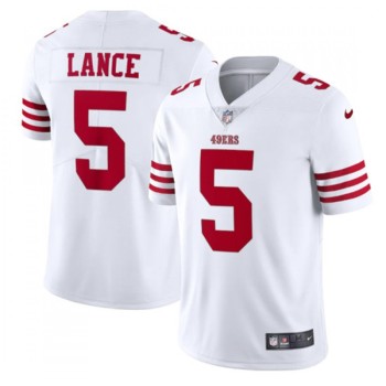 Youth San Francisco 49ers #5 Trey Lance 2022 New White Vapor Untouchable Stitched Jersey Youth San Francisco 49ers #5 Trey Lance 2022 New White Vapor Untouchable Stitched Jersey