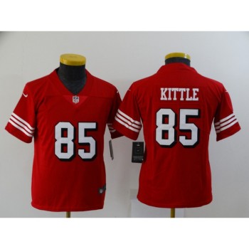 Youth San Francisco 49ers #85 George Kittle Red Stitched Jersey Youth San Francisco 49ers #85 George Kittle Red Stitched Jersey