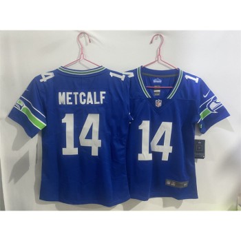 Youth Seattle Seahawks #14 DK Metcalf Royal Throwback Vapor Untouchable Limited Stitched Jersey Youth Seattle Seahawks #14 DK Metcalf Royal Throwback Vapor Untouchable Limited Stitched Jersey