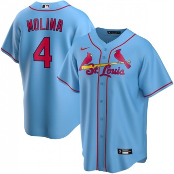Youth St. Louis Cardinals #4 Yadier Molina Light Blue Cool Base Stitched Baseball Jersey Youth St. Louis Cardinals #4 Yadier Molina Light Blue Cool Base Stitched Baseball Jersey