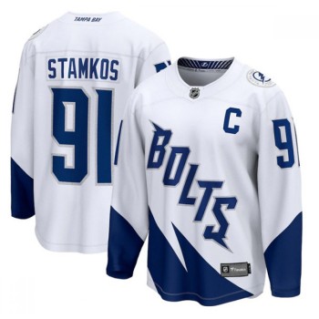 Youth Tampa Bay Lightning #91 Steven Stamkos 2022 White Stadium Series Breakaway Stitched Jersey Youth Tampa Bay Lightning #91 Steven Stamkos 2022 White Stadium Series Breakaway Stitched Jersey