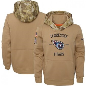 Youth Tennessee Titans Khaki 2019 Salute to Service Therma Pullover Hoodie Youth Tennessee Titans Khaki 2019 Salute to Service Therma Pullover Hoodie