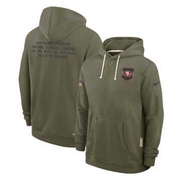 Men's San Francisco 49ers Olive 2025 Salute to Service Pullover Hoodie Men's San Francisco 49ers Olive 2025 Salute to Service Pullover Hoodie