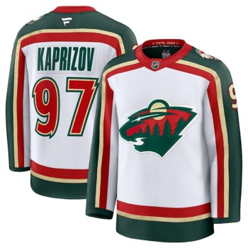 Youth Minnesota Wild #97 Kirill Kaprizov White 2025 25th Anniversary Stitched Hockey Jersey Youth Minnesota Wild #97 Kirill Kaprizov White 2025 25th Anniversary Stitched Hockey Jersey