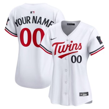 Women's Minnesota Twins White Home Limited Custom Jersey