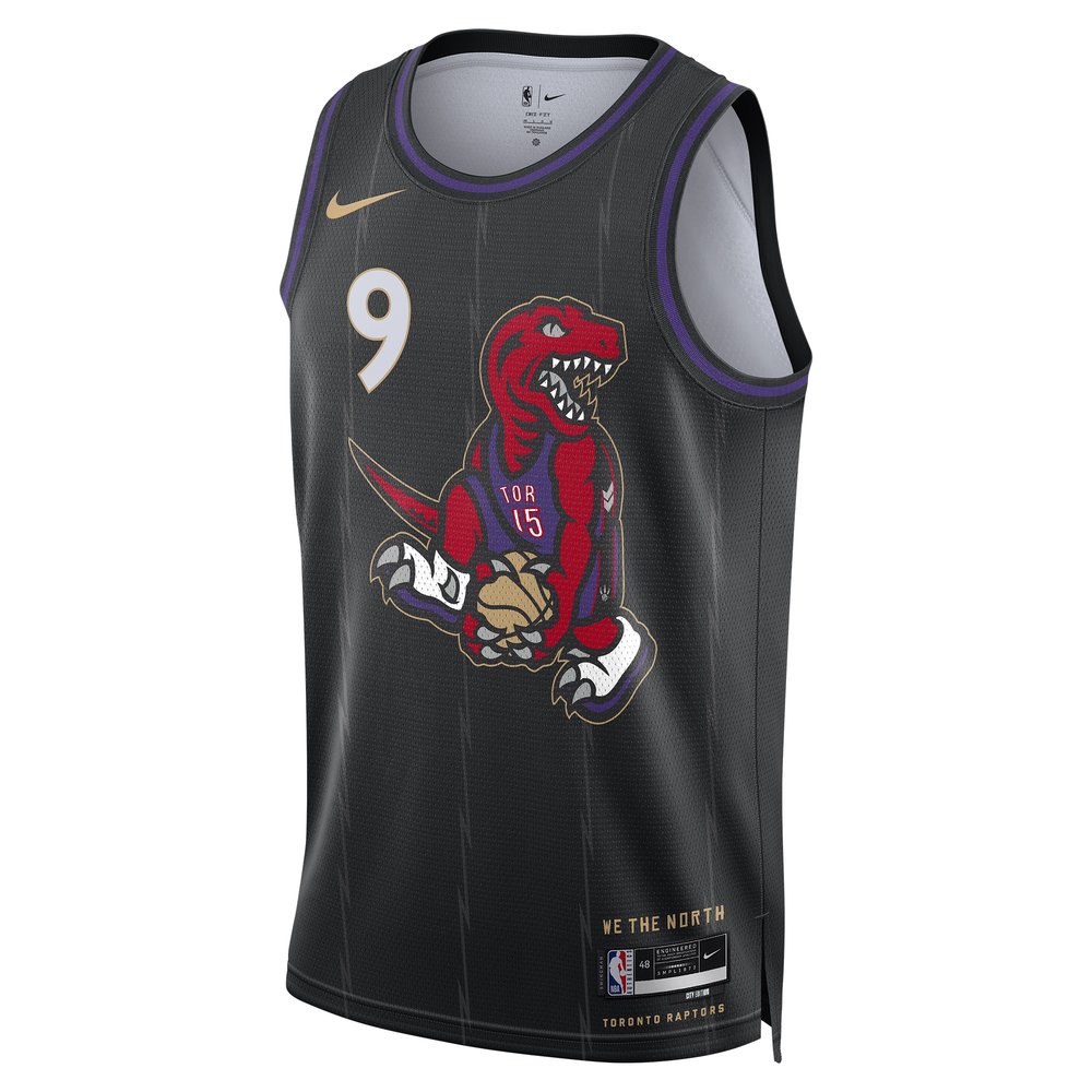 Unisex Toronto Raptors RJ Barrett Black 2024/25 Swingman Player Jersey - City Edition