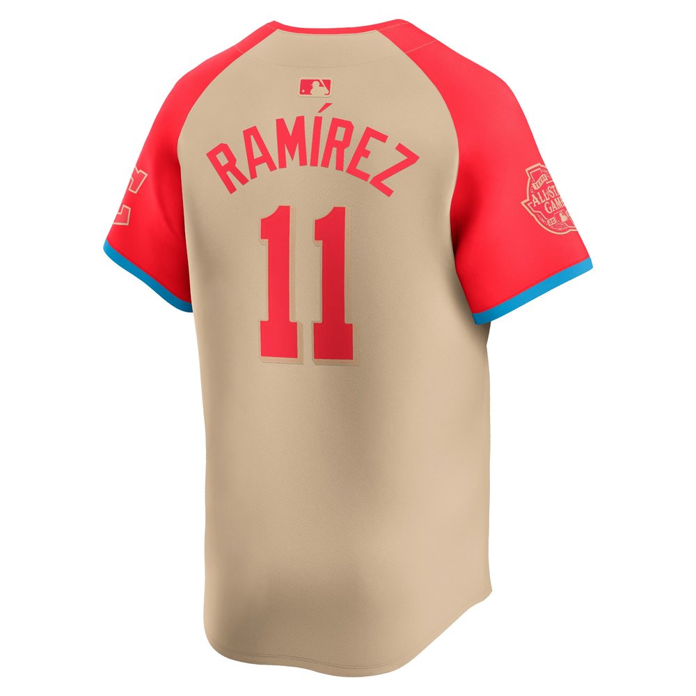 Men's American League Jose Ramirez Cream 2024 MLB All-Star Game Limited Player Jersey Men's American League Jose Ramirez Cream 2024 MLB All-Star Game Limited Player Jersey