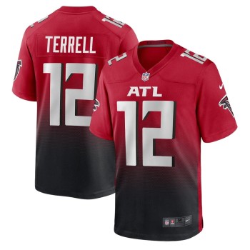 Men's Atlanta Falcons #12 Avieon Terrell Red 2026 NFL Draft Game Jersey