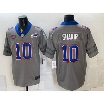 Youth Buffalo Bills #10 Khalil Shakir Nike Gray Vapor F.U.S.E. Limited Jersey