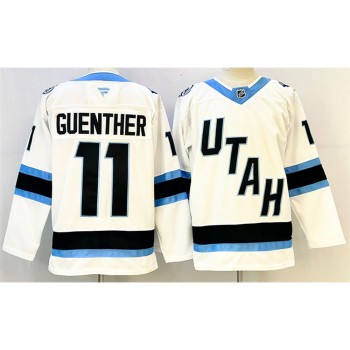 Men's Utah Mammoth #11 Dylan Guenther White Stitched Premium Jersey