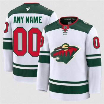 Youth Minnesota Wild Custom White 2024-25 Away Stitched Hockey Jersey Youth Minnesota Wild Custom White 2024-25 Away Stitched Hockey Jersey