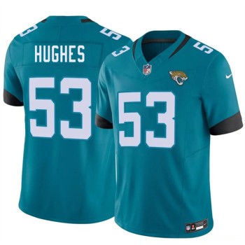 Youth Jacksonville Jaguars #53 Parker Hughes Teal 2026 NFL Draft Vapor F.U.S.E. Limited Jersey