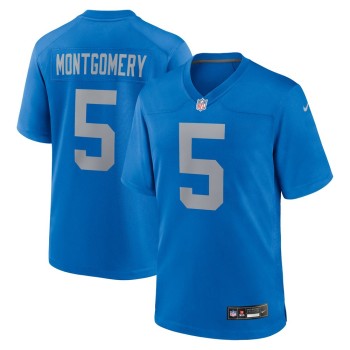 Men's Detroit Lions David Montgomery  Blue Alternate Game Jersey Men's Detroit Lions David Montgomery  Blue Alternate Game Jersey