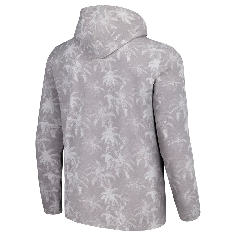 Men's Los Angeles Dodgers Tommy Bahama Gray 2024 World Series Champions Sport Palm Frenzy Pullover Hoodie