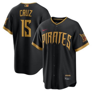 Men's Pittsburgh Pirates #15 Oneil Cruz Black 2026 City Connect Stitched Jersey