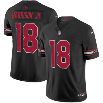 Men's Arizona Cardinals #18 Marvin Harrison Jr Black 2024 Draft F.U.S.E. Vapor Untouchable Limited Stitched Football Jersey Men's Arizona Cardinals #18 Marvin Harrison Jr Black 2024 Draft F.U.S.E. Vapor Untouchable Limited Stitched Football Jersey
