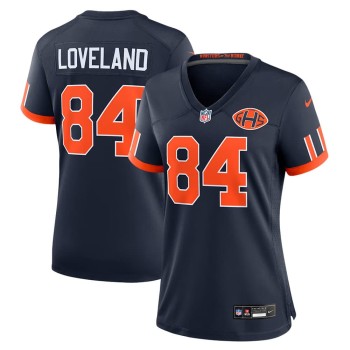 Women's Chicago Bears #84 Colston Loveland Navy 2026 Rivalries Collection Game Jersey