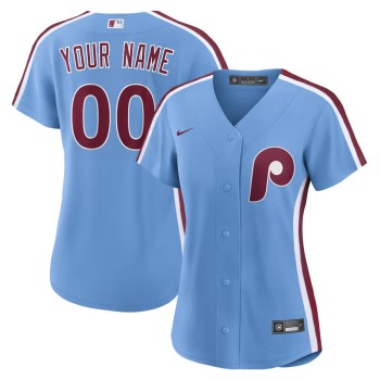 Women's Philadelphia Phillies Nike Light Blue Replica Custom Jersey